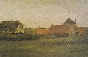 Vincent Van Gogh Farmhouses in Loosduinen at The Hague in the dawn France oil painting artist